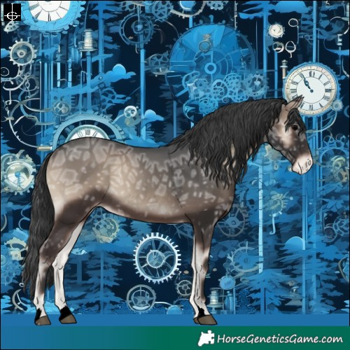 Horse Color:Blue Onyx Ice Varnish Rabicano