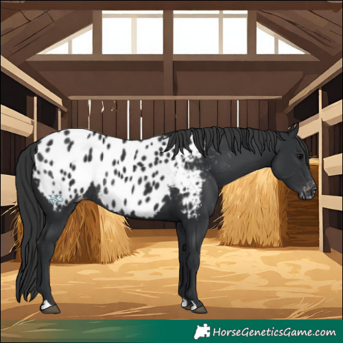 Horse Color:Black Blanket Rabicano