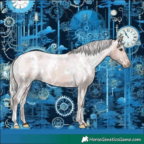 Horse Color:White Spotted Silver Bay Varnish