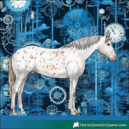 Horse Color:White Spotted Chestnut Appaloosa 