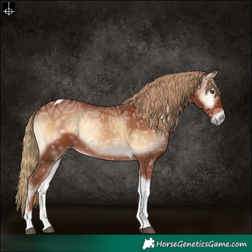 Horse Color:Red Onyx Ice Tobiano 