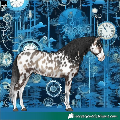 Horse Color:Blue Onyx Splash Near Leopard Rabicano 