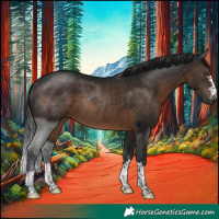 Horse Color:Gray Brown Rabicano 