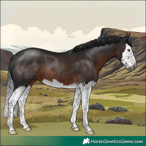 Horse Color:Gray Brown Splash Rabicano