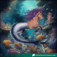 Horse Color:Watercolor Bay Tobiano Rabicano 