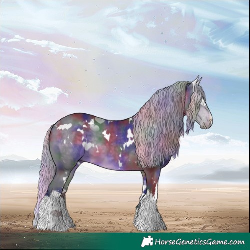 Horse Color:Nacre White Spotted Silver Brown Chinchilla 