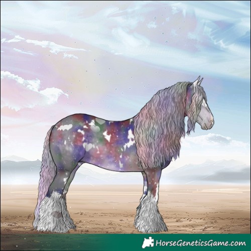 Horse Color:Nacre White Spotted Silver Brown Chinchilla 