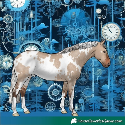 Horse Color:White Spotted Silver Bay Dun Rabicano 