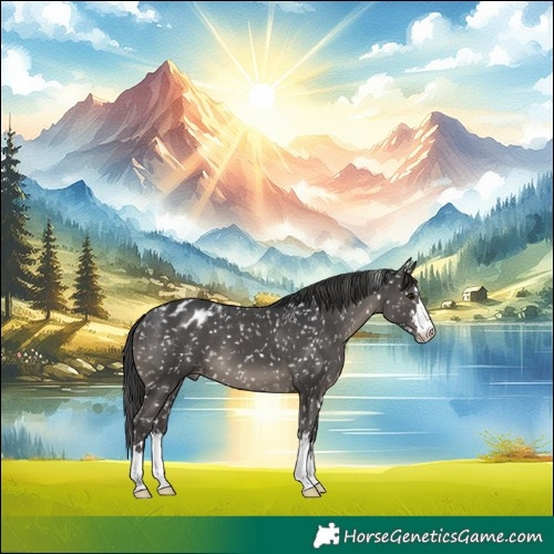 Horse Color:Black Appaloosa 