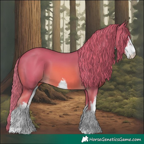 Horse Color:Watercolor White Spotted Chestnut 