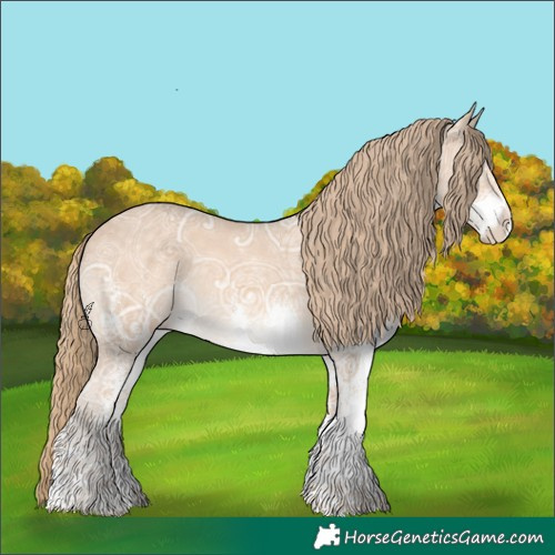 Horse Color:White Spotted Perlino Ice Varnish 