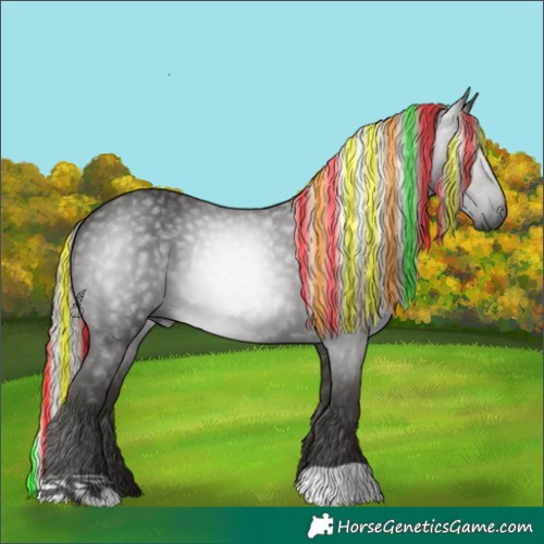 Horse Color:Gray Painted Silver Black 