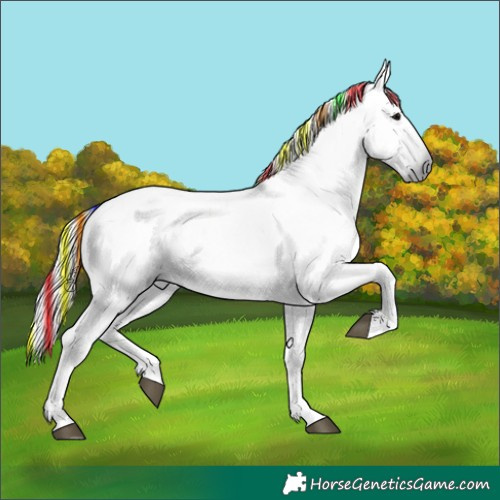 Horse Color:Gray Painted Silver Black 