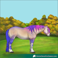 Horse Color:Watercolor Bay Onyx Tobiano 