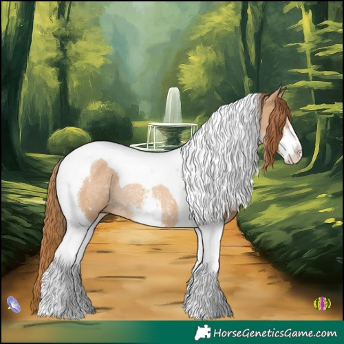 Horse Color:White Spotted Red Dun Tobiano Rabicano 