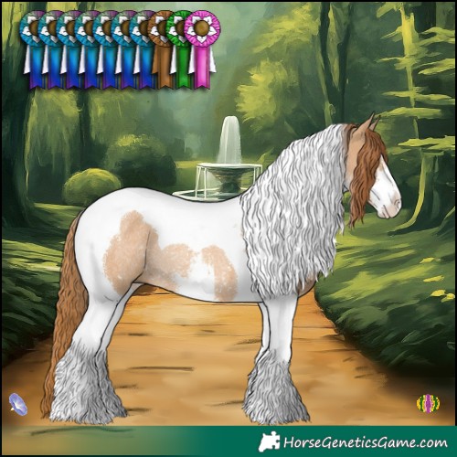 Horse Color:White Spotted Red Dun Tobiano Rabicano