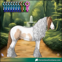 Horse Color:White Spotted Red Dun Tobiano Rabicano 