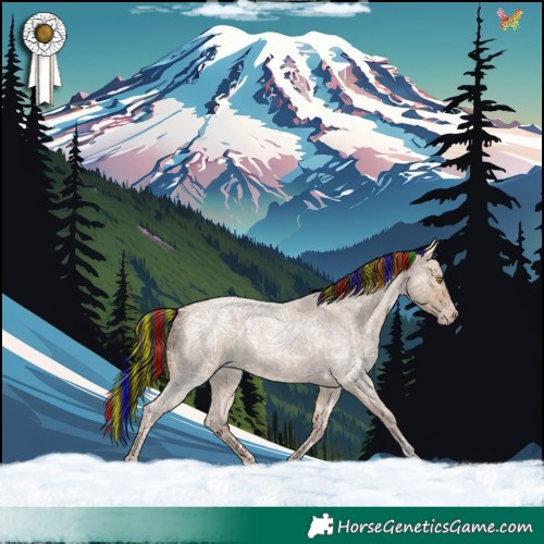 Horse Color:Painted Amber Champagne Ice Roan 