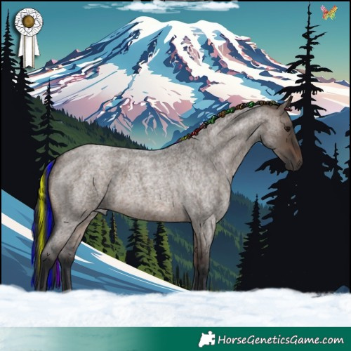 Horse Color:Painted Brown Roan Dun 