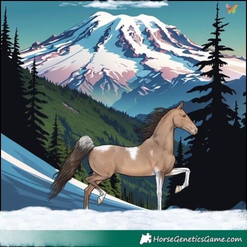 Horse Color:Amber Champagne Tobiano