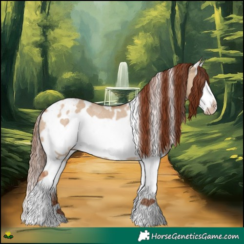 Horse Color:White Spotted Red Dun Splash Frame Varnish Rabicano