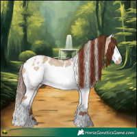Horse Color:White Spotted Red Dun Splash Frame Varnish Rabicano