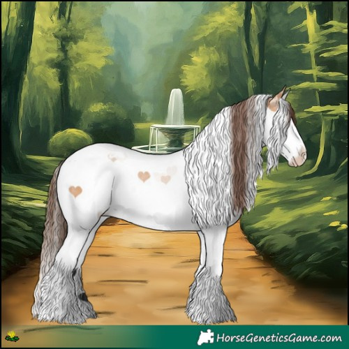 Horse Color:White Spotted Bay Dun Splash Tobiano Varnish Rabicano