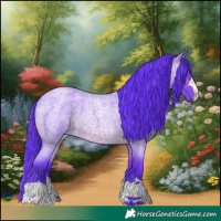 Horse Color:Watercolor Brown Roan Rabicano 