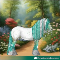 Horse Color:Watercolor White Spotted Bay Appaloosa