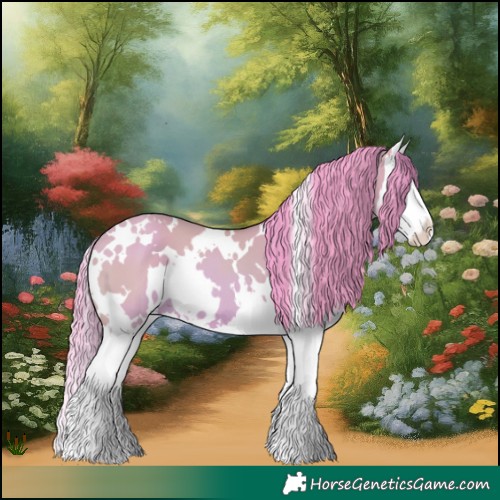 Horse Color:Watercolor White Spotted Bay Dun Splash