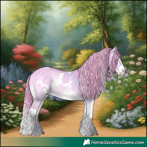 Horse Color:Watercolor White Spotted Bay Onyx Splash 