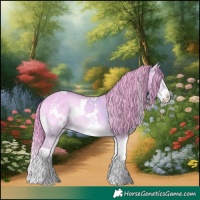 Horse Color:Watercolor White Spotted Bay Onyx Splash