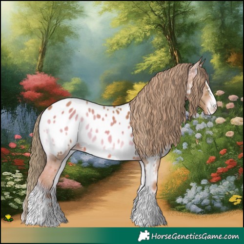 Horse Color:Watercolor Red Onyx Appaloosa