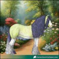 Horse Color:Watercolor Bay Roan Splash