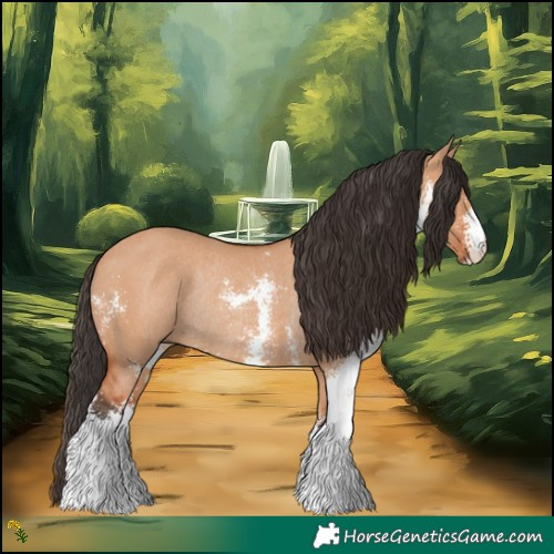 Horse Color:Bay Dun Sabino Rabicano