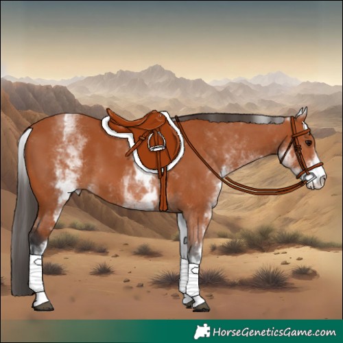 Horse Color:White Spotted Bay 