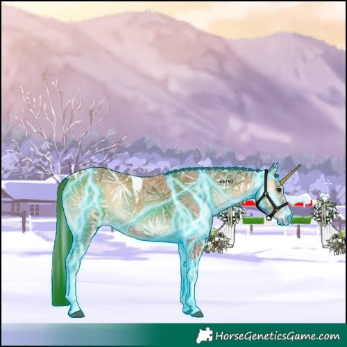 Horse Color:Thunderstruck Red Onyx Ice Tobiano 