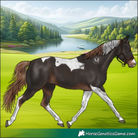 Horse Color:Liver Chestnut Tobiano