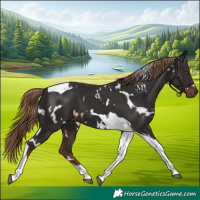 Horse Color:White Spotted Liver Chestnut Tobiano 
