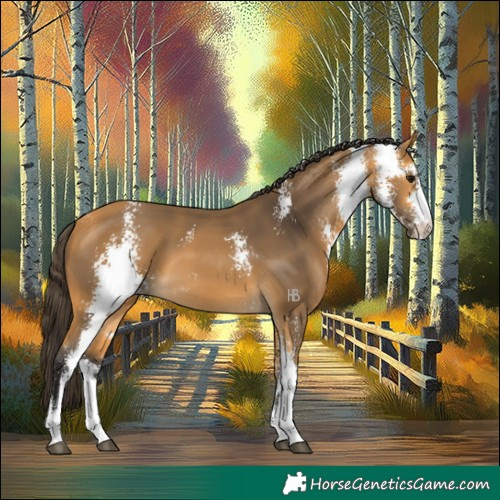 Horse Color:Buckskin Sabino