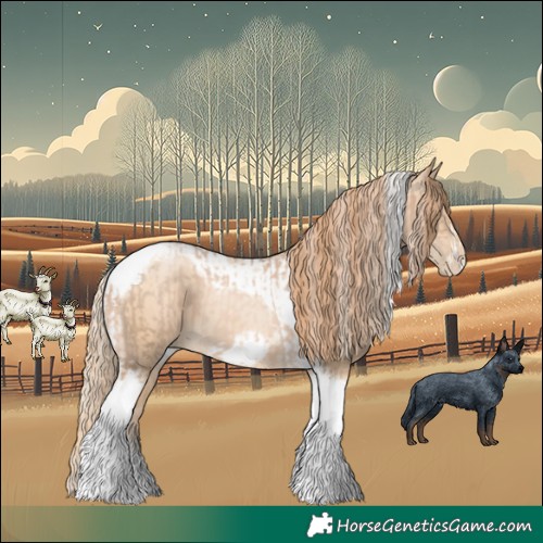 Horse Color:Chocolate Palomino Pearl Tobiano Frame  and Buckskin Pearl Tobiano Frame 