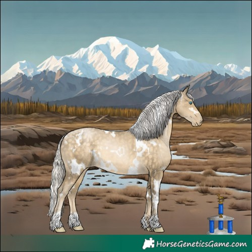 Horse Color:White Spotted Silver Buckskin Pearl 