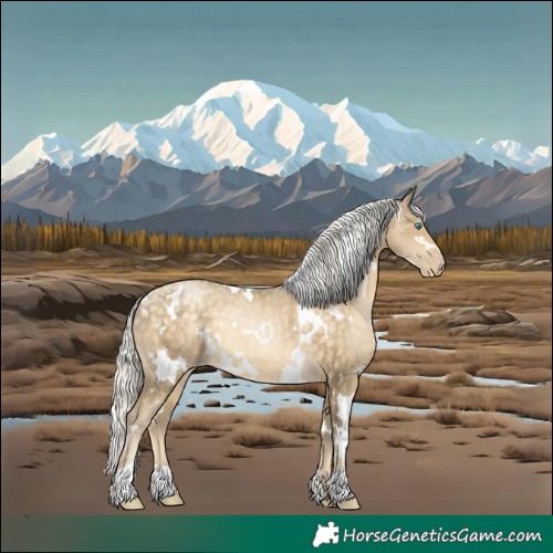 Horse Color:White Spotted Silver Buckskin Pearl 
