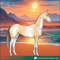 Horse Color:White Spotted Amber Cream Champagne 