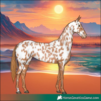 Horse Color:Chestnut Sabino Near Leopard 
