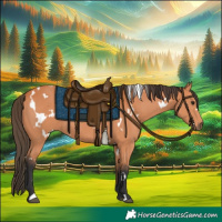 Horse Color:White Spotted Bay 