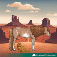 Horse Color:White Spotted Chestnut Sabino Frame 