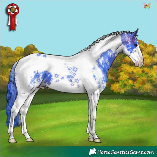 Horse Color:Watercolor Brown Sabino Splash Tobiano