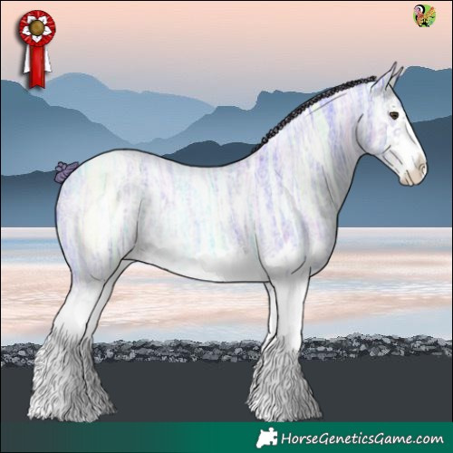Horse Color:Watercolor Liver Red Ice Roan Splash 