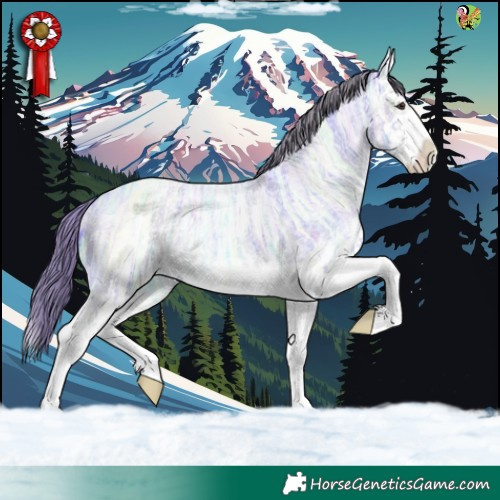 Horse Color:Watercolor Liver Red Ice Roan Splash 